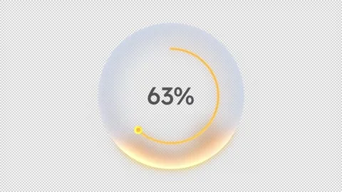 System diagnostics circle percent loading animation with orange ambient light Stock Footage 337775710