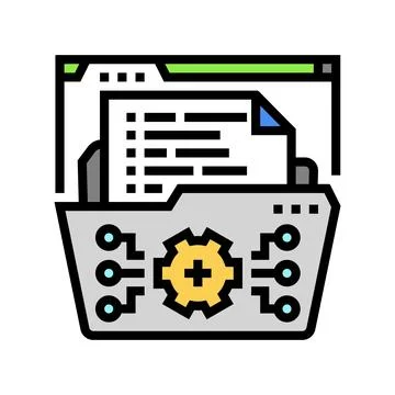 System documentation analyst color icon vector illustration Stock Illustration