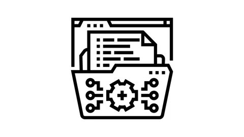 System documentation analyst line icon animation Stock Footage 326132089