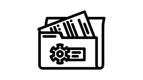 System documentation analyst line icon animation Stock Footage 326755635