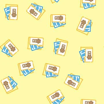 System documentation analyst vector seamless pattern Stock Illustration