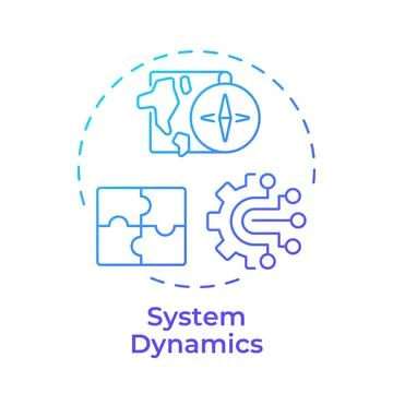 System dynamics blue gradient concept icon Stock Illustration