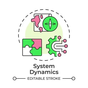 System dynamics multi color concept icon Stock Illustration