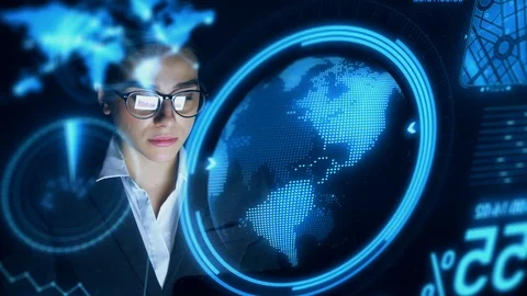 System engineer. HUD. Head up Display. GUI. Graphical User Interface. Stock Footage 115933152