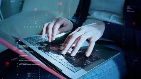 System engineering concept. Cording. Cyber security. Hacking. Hacker.  Stock-Footage 148594229