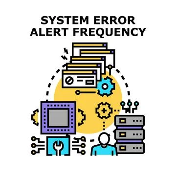 System error alert frequency concept vector Stockillustratie