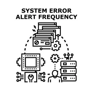 System error alert frequency concept vector イラスト素材