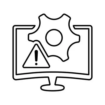 System, error, alert icon Illustrazione stock