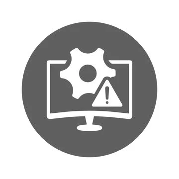 System, error, alert icon Illustrazione stock