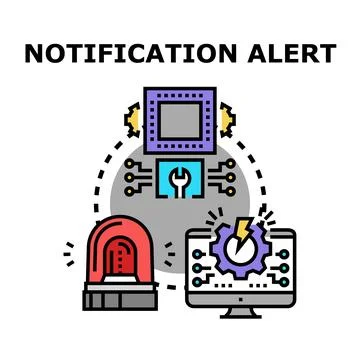 System error alert, service maintenance, and technical support concept Stock Illustration