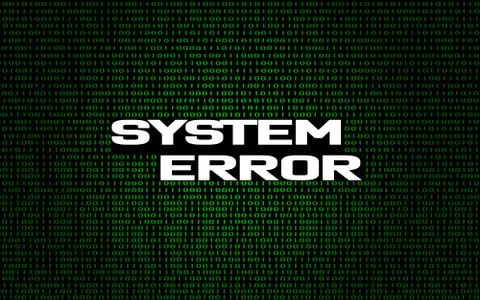 System error on binary code background イラスト素材