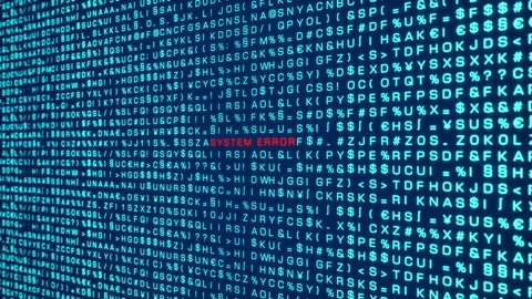 System error, computer warning sign. Stock Footage 313735322