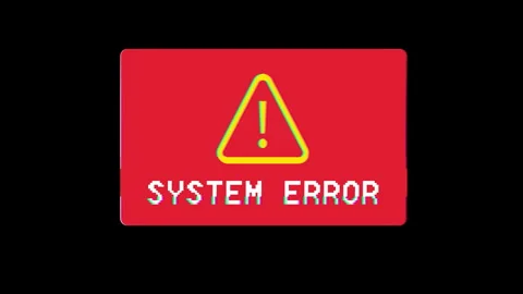 System error, error warning, caution notice system messages, cyber attack Stock Footage 315107146