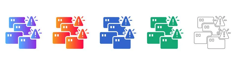 System Error Folder Icons 스톡 일러스트