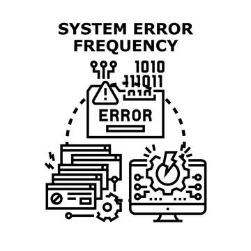 System error frequency computer problem detecting Stockillustratie