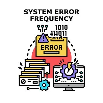 System error frequency computer problem detecting Stockillustratie