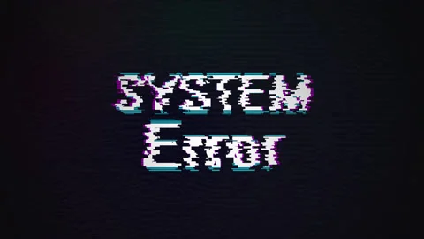 System error glitch animation. Distorted text Noise texture. Retro background Stock Footage 146176315