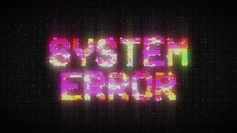 System error glitch animation. Distorted... | Stock Video | Pond5