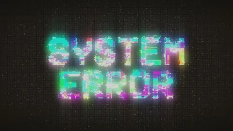 System error glitch animation. Distorted text Noise texture Stock Footage 233014441