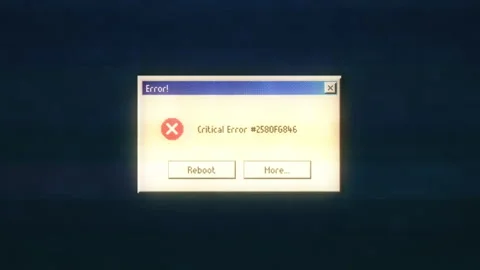 System Error Glitch Animation, OS Popup Alert with Critical Warning &amp; Distortion Vidéo 310090332