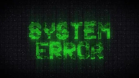System error glitch text. Distorted text Noise texture Stock Illustration