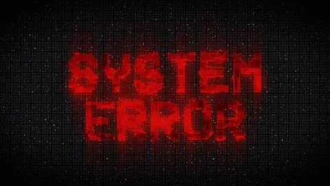 System error glitch text. Distorted text Noise texture Stock Illustration