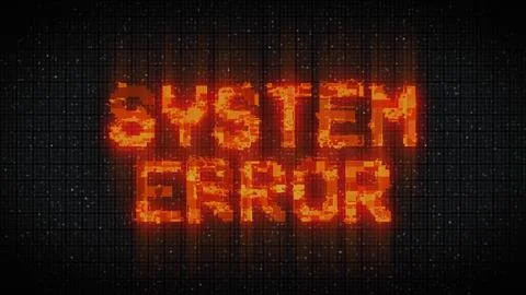 System error glitch text. Distorted text Noise texture Stock Illustration
