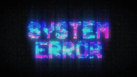 System error glitch text. Distorted text Noise texture Stock Illustration
