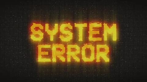 System error glitch text. Distorted text Noise texture Stock Illustration