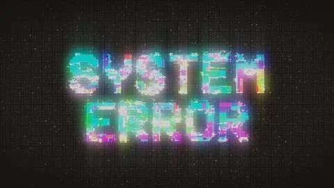 System error glitch text. Distorted text Noise texture Stock Illustration
