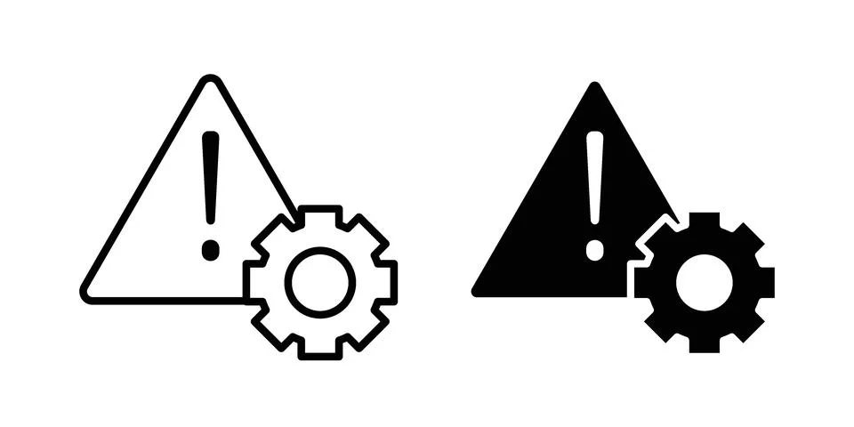 System error icon bundle for website design projects Stock Illustration