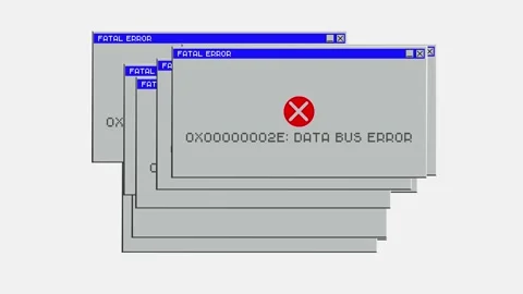 System error icon failure pc interface. Error message computer window alert Stock Footage 163450241