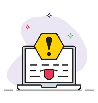 System error icon in filled design. Stock Illustration