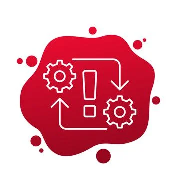 System error icon, line vector Illustrazione stock