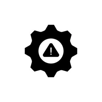 System error icon. Not working concept. Vector on isolated white background.  Stock Illustration