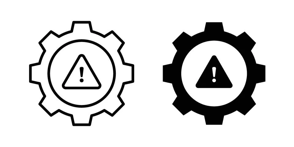 System error icon for web projects Stock Illustration