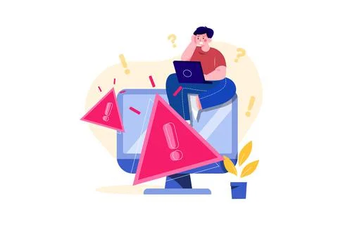 System Error Stock Illustration