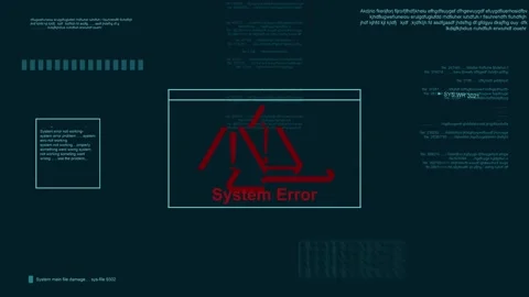 System Error information animation technology effects Stock Footage 295587843