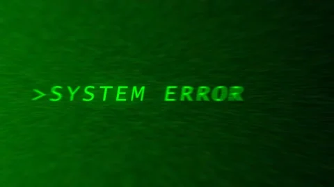System error inscription. Hacker attack. Line of programming code with glitch ef Stock Footage 171634775