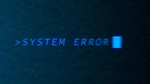 System error inscription. Hacker attack. 3D render. Stock Illustration