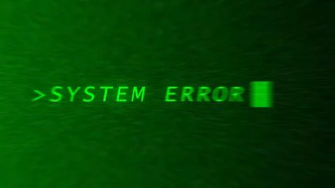 System error inscription. Hacker attack. 3D render. Stock Illustration