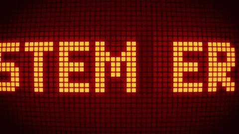 System error, Led Display message Stock Footage 85070419