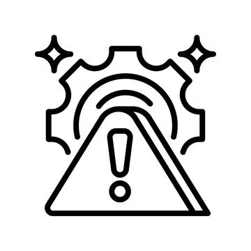 System Error Line Icon, Outline Symbol for Fault Detection, Failure Warning.. Stock-Illustration