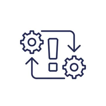 System error line icon on white Stock-Illustration