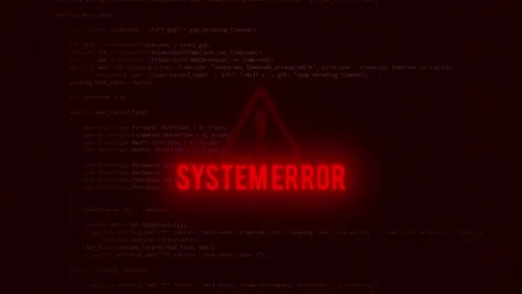 System Error Message Animation System Failure Notification Stock Footage 343394975