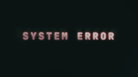 System Error message for computer malfunction, computer system crash Stock Footage 334411692