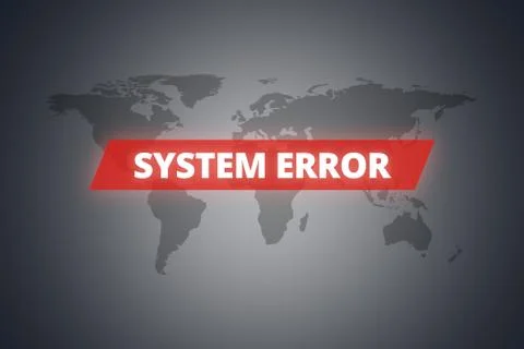System Error Message on Screen Illustrazione stock