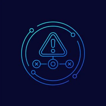 System error or warning icon, linear design Stock Illustration
