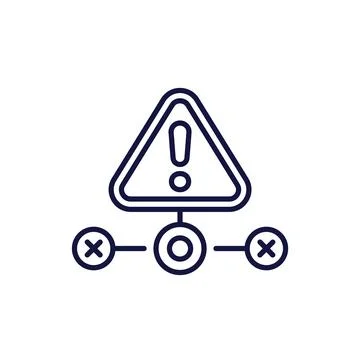System error or warning line icon Illustrazione stock