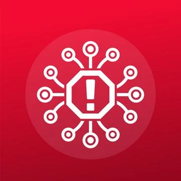 System error or warning vector icon Illustrazione stock